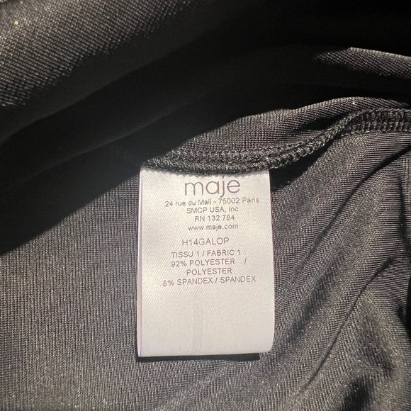 Maje, Galop Bleu Velvet Iridescent Pant Size 2, - Picture 4 of 4